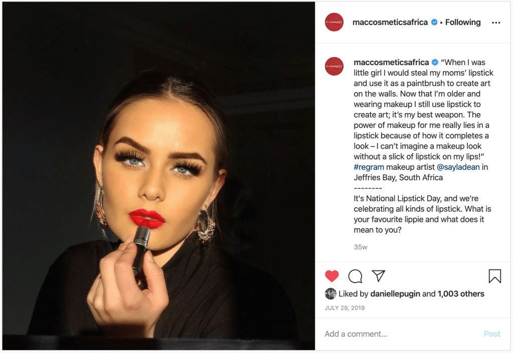 Regrammed influencer content secured through product drops, events, partnerships and relationship building